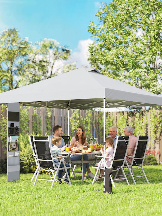Outsunny Πτυσσόμενο Κιόσκι Κήπου Pop-up Μπεζ 3x3m