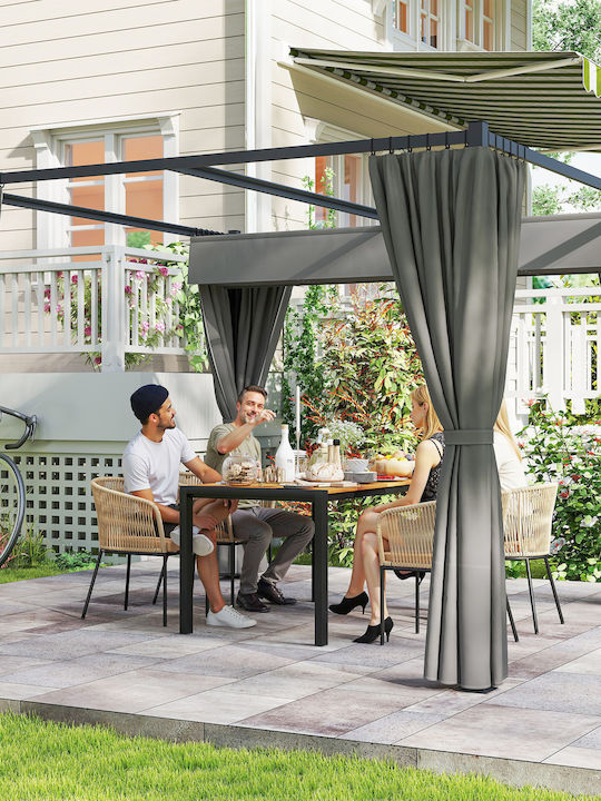 Outsunny Garden Gazebo Gray 3x3m