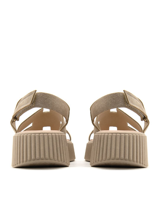 Sommer Damenplattformen Beige BCL-A26-34-Beige-S