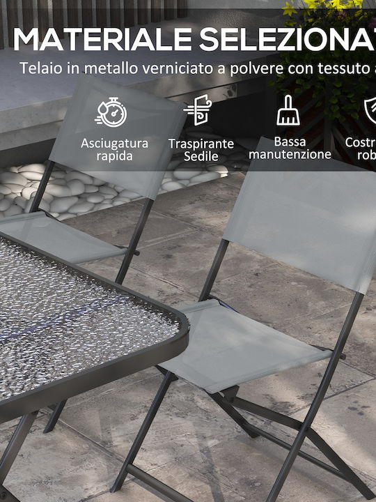 Garten- und Outdoor-Möbelsets 5 Stück Gray