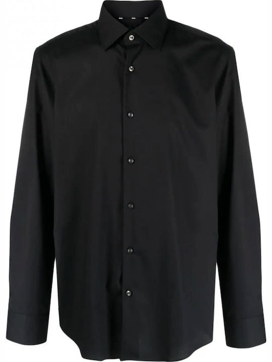 Long-sleeved Cotton Shirt Black