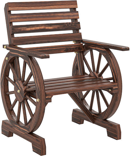 Outdoor Wooden Charcoal Outdoor Chair 66x55x90cm