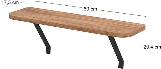 Ράφι Barca Pine Oak 60x17.5x20.4εκ.