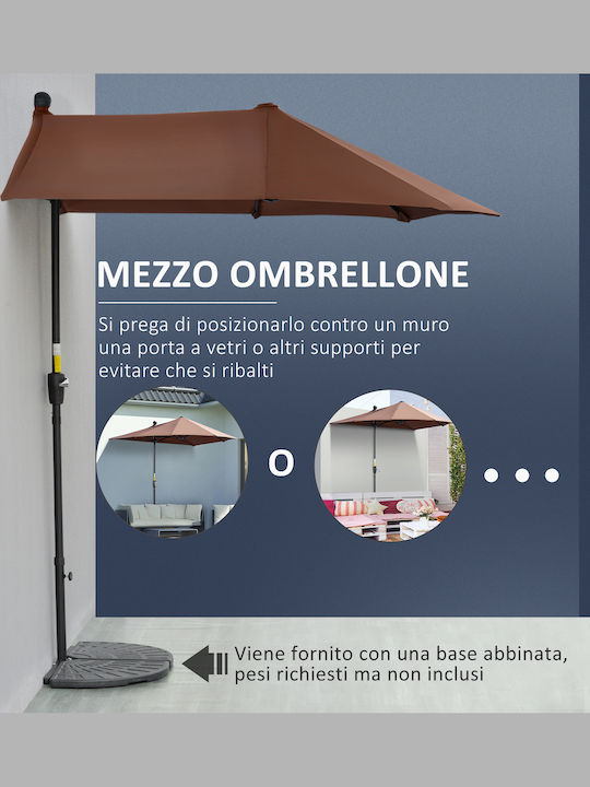 Hanging Circular Metal Brown Garden Umbrella F2m