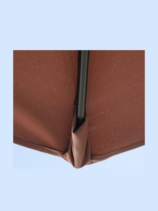 Hanging Circular Metal Brown Garden Umbrella F2m
