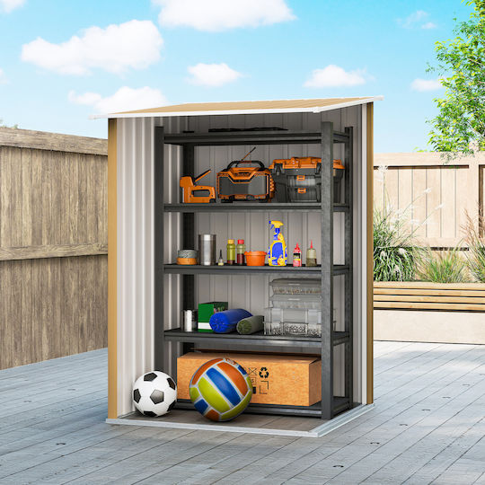 Metallic Garden Shed Galvanized Yellow L1xW1.04xH1.6m