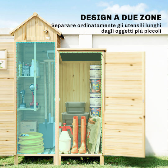 Wooden Garden Shed L1.06xW0.57xH1.67m