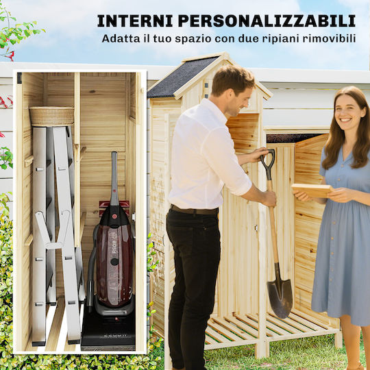 Wooden Garden Shed L1.06xW0.57xH1.67m