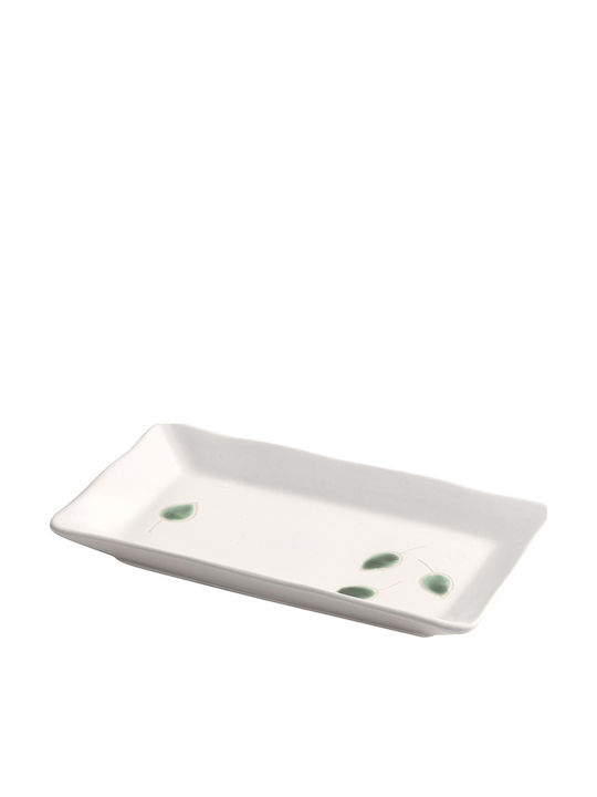 Beauty Home Art 7723 Shallow Porcelain Green Plate with Diameter 21cm