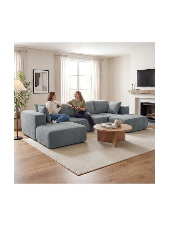 Ecksofa Schlafsofa Dunkelgrau