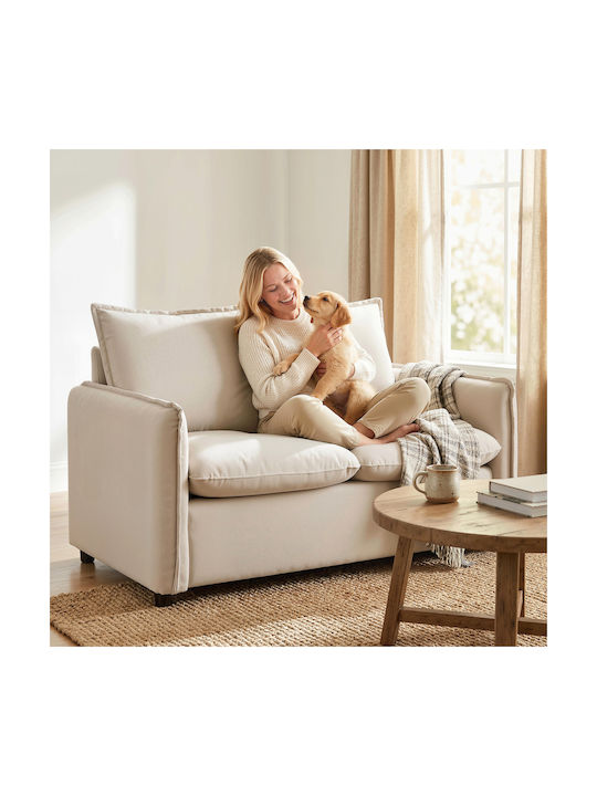 Two-Seater Couch Cream 131x73x80cm