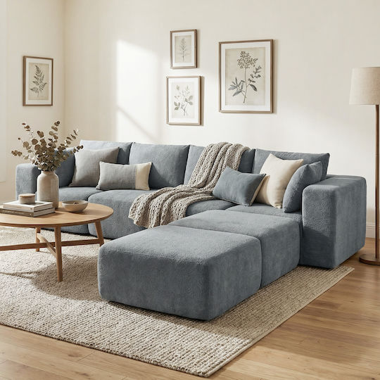 Γωνιακός Καναπές Κρεβάτι Σκούρο Γκρι 294x165x70εκ.