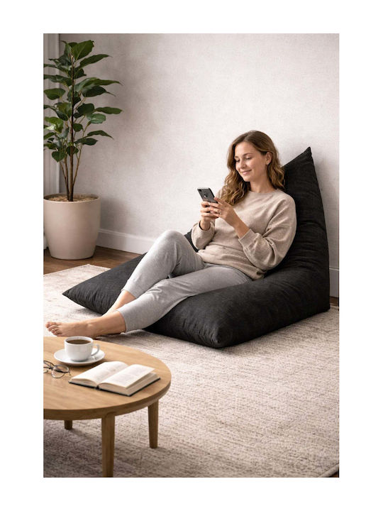 SteweHome Sitzsack Nackenrolle Schwarz 80x110cm