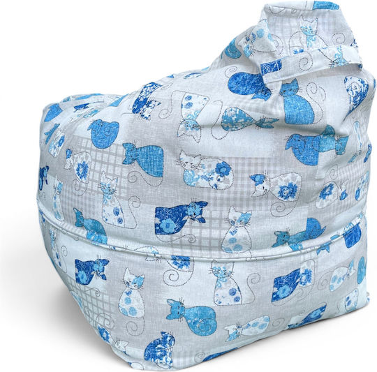 Пуф Кресло Син 55x55x30см ОП1-cat-blue