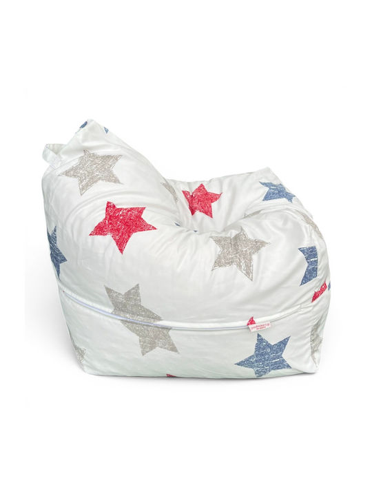 Pouf Opala 55x55x30cm OP1-stars-redblue