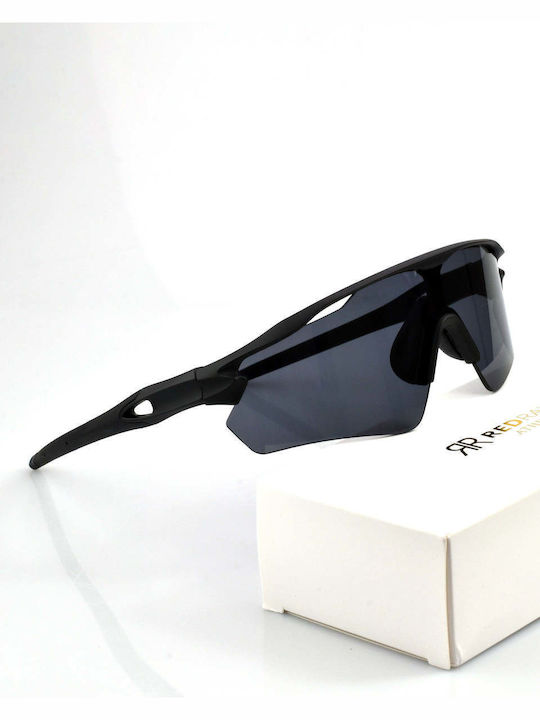 Red Raven Edge Unisex Sunglasses with Black Frame and Black Lens rd-010013-black-