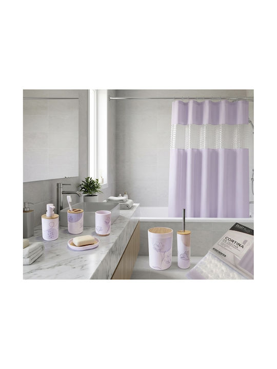 Parris Home Badezimmerzubehör-Set Bambus Weiß 7 Stück Parris Home Badezimmerzubehör-Set Bambus Weiß 7 Stück