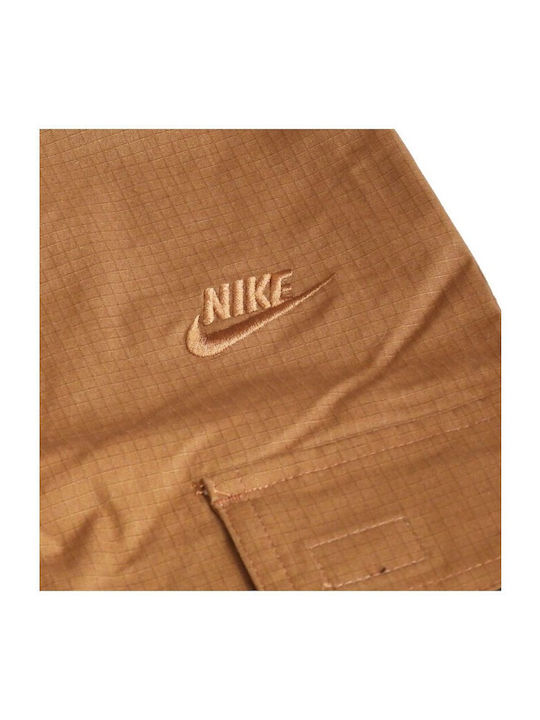 Club Men's Cargo Elastic Brown Trousers