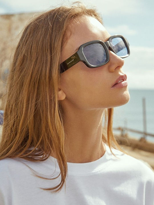 Hawkers Men's Sunglasses with Blue Frame and Blue Lens