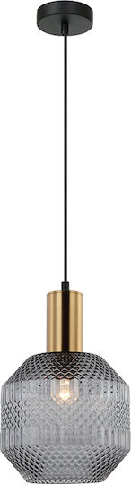 Viokef Adam Pendant Light Black with Socket E27 18cm