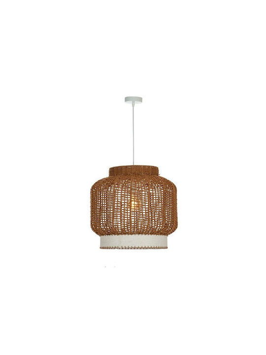 Sun Light Pendant Light Brown with Rope