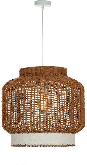 Sun Light Pendant Light Brown with Rope