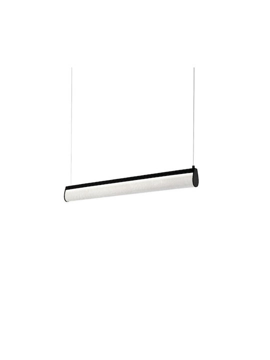 Slamp Modula Crystal Κρεμαστό Φωτιστικό Μαύρο LED Ράγα 96x5.5εκ.