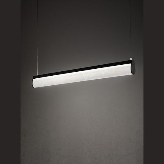 Slamp Modula Crystal Deckenleuchte Schwarz LED Verzierung Riegel 96x5.5cm