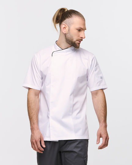 Ayo Μπλούζα Σεφ Unisex Λευκή με Κοντό Μανίκι Dennis
