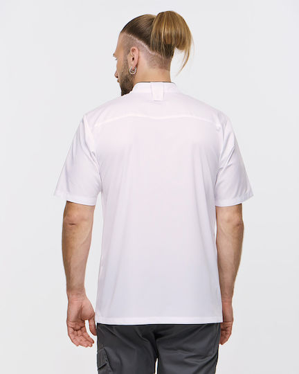 Ayo Μπλούζα Σεφ Unisex Λευκή με Κοντό Μανίκι Dennis