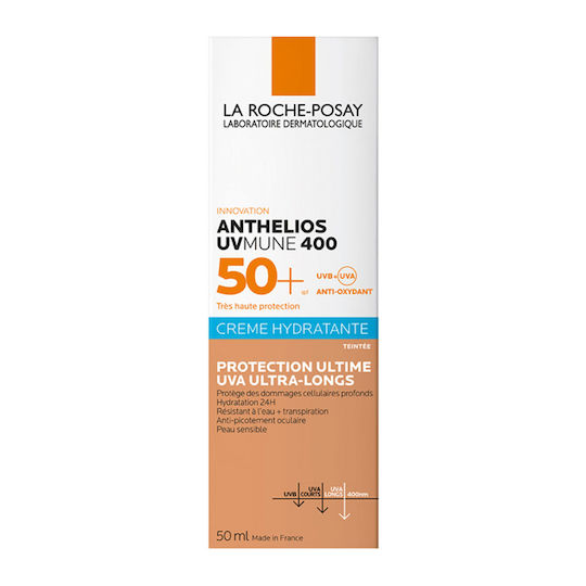 La Roche Posay Anthelios UVMune 400 Creme Hydratante Αντηλιακή Κρέμα Προσώπου SPF50 με Χρώμα 50ml