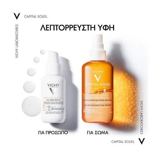 Vichy Capital Soleil Αδιάβροχη Αντηλιακή Λοσιόν για το Σώμα SPF50 σε Spray 200ml