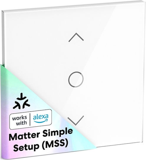 Meross Recessed Wall Switch Wi-Fi Rolling Shutters One-Way with Frame