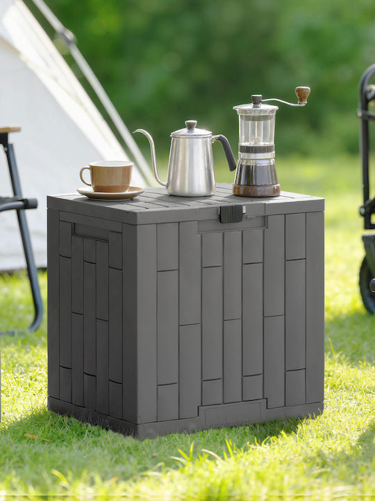Outsunny Μπαούλο Αποθήκευσης Εξωτερικού Χώρου Rattan 114lt Γκρι Μ56xΠ44xΥ54εκ.
