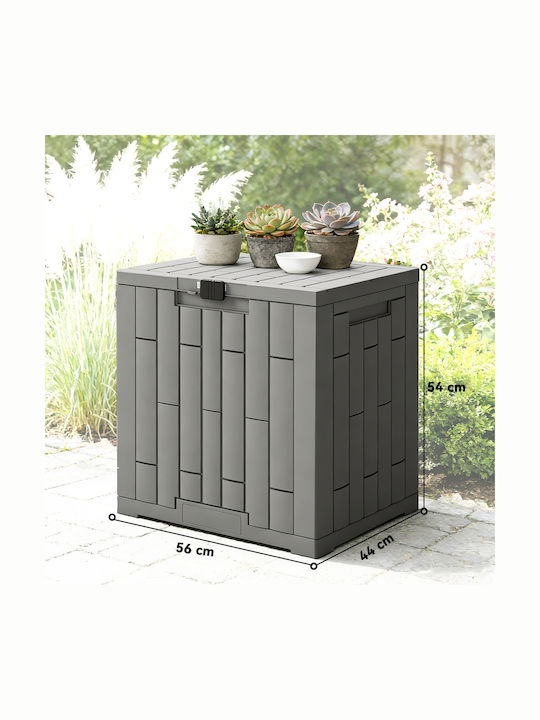 Outsunny Μπαούλο Αποθήκευσης Εξωτερικού Χώρου Rattan 114lt Γκρι Μ56xΠ44xΥ54εκ.
