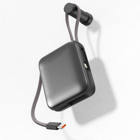 Swissten Power Bank 10000mAh 22.5W με Θύρα USB-C Power Delivery Ασημί