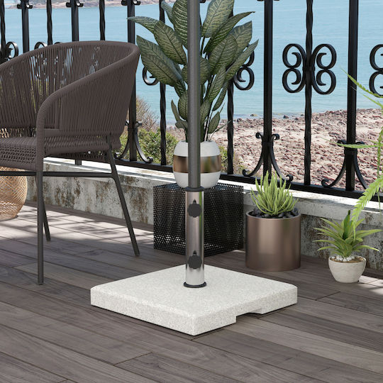Outsunny Umbrella Stand Metallic Gray 3.2x3.2x38cm