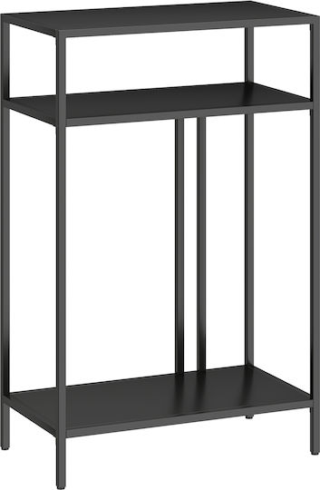 HomCom Konsolentisch Metall Schwarz Länge 55cm Breite 30cm Höhe 85cm