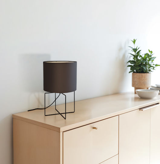Viokef Dekorative Lampe mit Fassung für E27 Lampe Schwarz