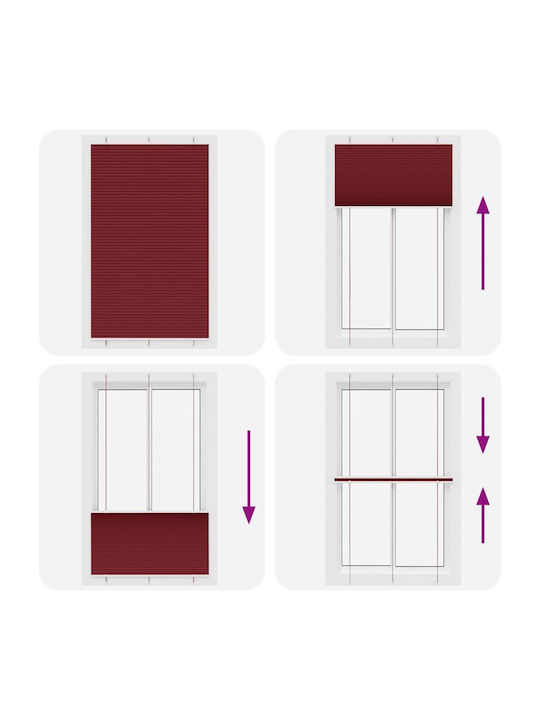 vidaXL Rollos Partieller Blackout Burgundisch P120xH200cm 4015266