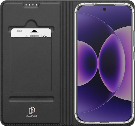 Dux Ducis Wallet Folio Case Xiaomi 17 Card Slot Video Kickstand Black