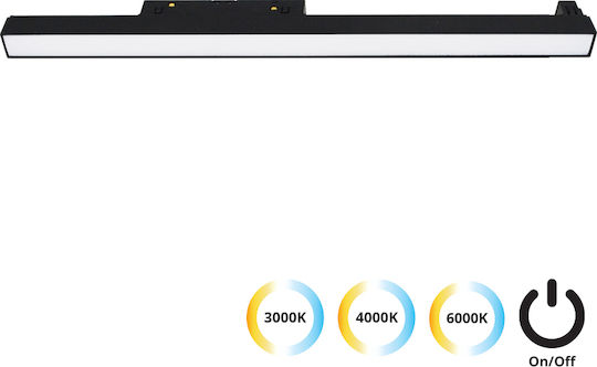 Viokef Track Single Led Warm White Spot In Black Colour