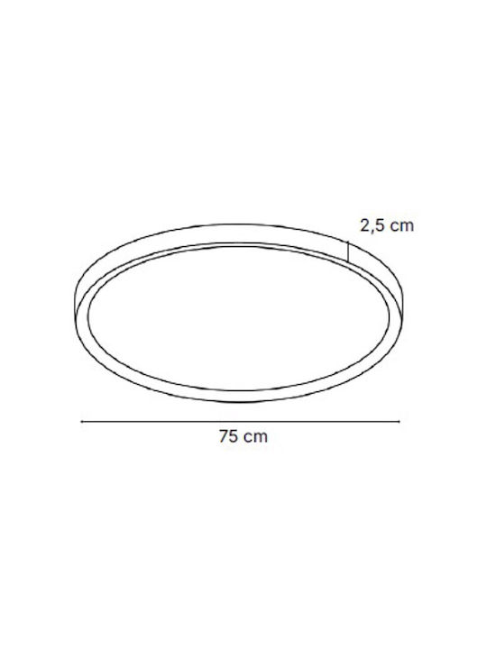 Inlight Πλαφονιέρα 75εκ. LED