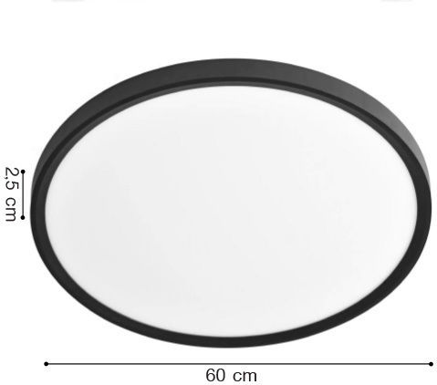 Inlight Ceiling Light 60cm Silver with Integrated LED