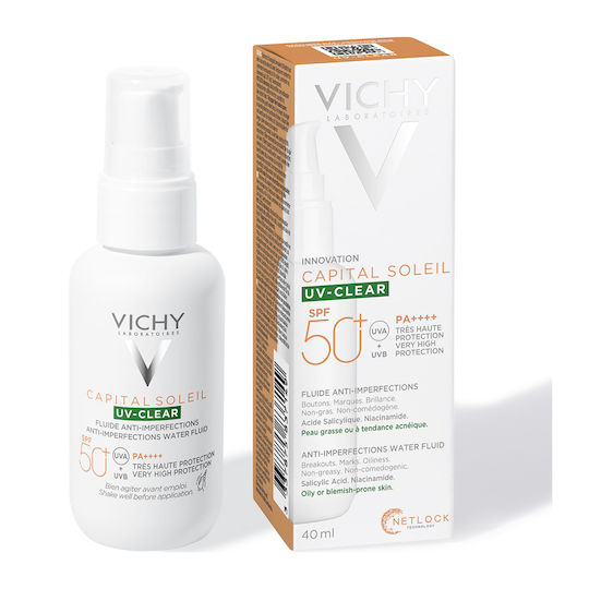 Vichy Capital Soleil UV-Clear Αντηλιακή Λοσιόν Προσώπου SPF50 40ml
