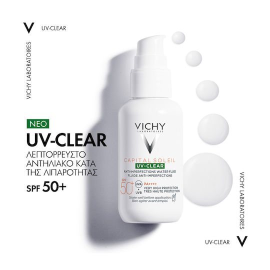 Vichy Capital Soleil UV-Clear Αντηλιακή Λοσιόν Προσώπου SPF50 40ml