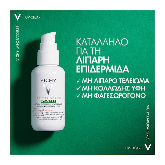 Vichy Capital Soleil UV-Clear Αντηλιακή Λοσιόν Προσώπου SPF50 40ml