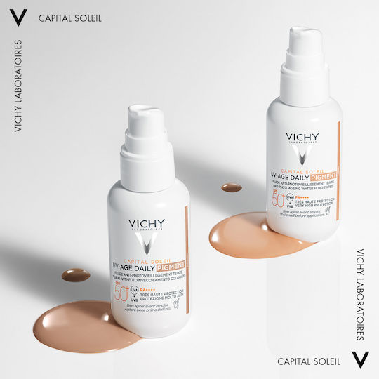 Vichy Capital Soleil UV-AGE Daily Pigment Sunscreen Lotion Face SPF50+ with Color Medium 40ml