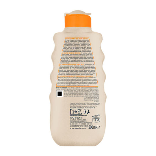 Garnier Ambre Solaire Ocean Protect High Protection Milk Waterproof Sunscreen Body Cream SPF30 200ml
