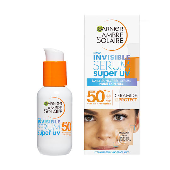 Garnier Ambre Solaire Super UV Invisible Serum Sunscreen Face Serum SPF50 30ml